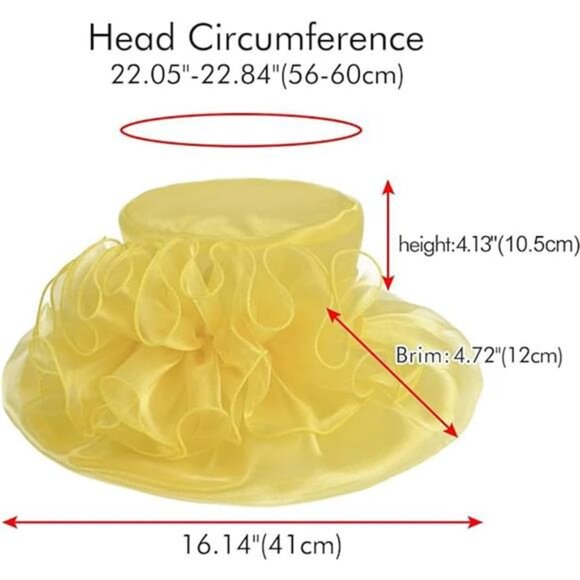 Women\'s Kentucky Hat Wide Brim Light Yellow